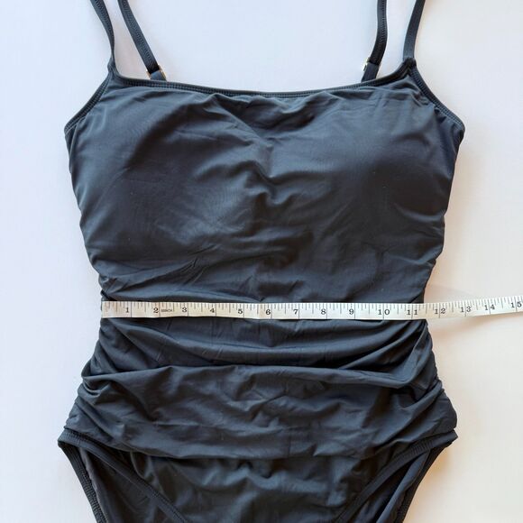 NWT La Blanca Island Goddess Lingerie One Piece in Solid Black Size 12 - Picture 15 of 16